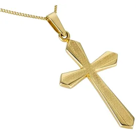 FIRETTI Kettenanhänger Schmuck Geschenk Gold 333 Halsschmuck Anhänger für Halskette Kreuz Gelbgold