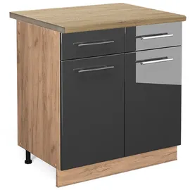 Vicco Schubladenschrank Fame-Line 80 x 60 x 82 cm Grau