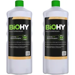 BiOHY Spezial Polsterreiniger (2x1l Flasche) | Ideal für Autositze, Sofas, Matratzen etc. | Ebenfalls für Waschsauger geeignet