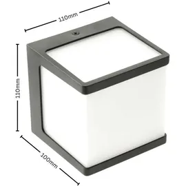 Gtv LED Außen Fassaden Leuchte schwarz 11x11x10 cm 10 W 1000 Lumen