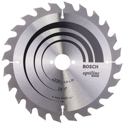 BOSCH Kreissägeblatt, Optiline Wood für Handkreissägen 24Z – 230 x 30 x 2,8 mm