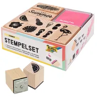 Folia Holzstempelset Summer Stempelkissen mehrfarbig 2 St.