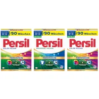 PERSIL Pulver-Set 3x 90 Waschladungen (270WL) 2x Color & 1x Universal, Color- & Vollwaschmittel-Set für reine Wäsche und hygienische Frische für die Maschine, effektiv ab 20 °C