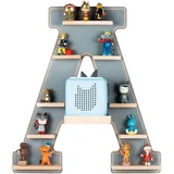 BOARTI Kinderregal Buchstabe A 54 x 49 x 19 cm Holz grau