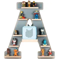BOARTI Kinderregal Buchstabe A 54 x 49 x 19 cm Holz grau