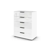 Möbel Kraft Kommode Flipp Glas Weiß