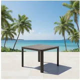 Natur24 Castilla Gartentisch 100 x 100 x 74 cm Schwarz