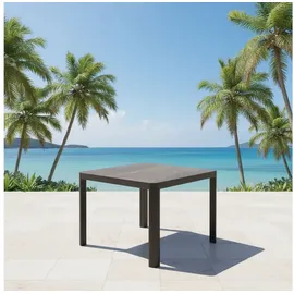 Natur24 Castilla Gartentisch 100 x 100 x 74 cm Schwarz