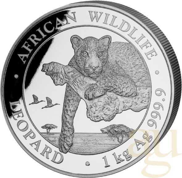 1 Kilogramm Silbermünze Somalia Leopard 2020