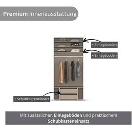 Rauch Wäscheschrank VOYAGER 93 x 194 x 53 cm Alpinweiß/Eiche Artisan