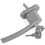 Tectake tectake® 10 Fenstergriffe, zu und gekippt abschließbar, für 7 mm Vierkantrahmen, inklusive 2 Schlüssel pro Griff
