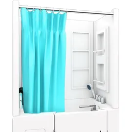 AcquaVapore Seniorendusche und Sitzwanne Kombination Badewanne mit Tür 110 x 68 x 205 cm (S08D-TH-B-L)