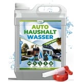 Qindoo 5L Auto Haushalt DIY Destilliertes Wasser - Aqua Dest, 5 Ltr. Kanister mit Ablasshahn (5 Liter + Hahn)