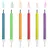 Partydeco Geburtstagskerze 6 cm 6 St. Mehrfarbig
