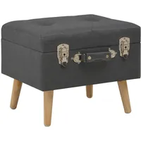 vidaXL Hocker mit Stauraum 3 Stk. 0 x 0 x 0 cm Dunkelgrau