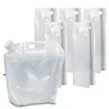 6er Pack faltbarer Wasserkanister mit Tragegriff, 5 Liter, BPA-frei
