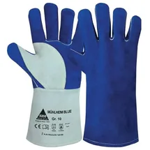 hase Mühlheim Blue Schweißerhandschuh aus Rindspaltleder Größe 8