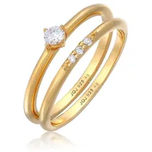 Elli Ring 925 Sterling Silber in Gold | Gr.: 54