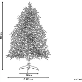 Beliani Künstlicher Weihnachtsbaum Weiß 180 cm