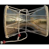 Messing Damru 15,2 cm | Handgefertigter traditioneller indischer Damru für Lord Shiva Puja | Spirituelles Musikinstrument für Tempel und Meditation | Dekoratives Messing-Damru für Zuhause, Mandir und