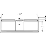 Geberit iCon Waschtischunterschrank mit 1 Auszug, 502313013