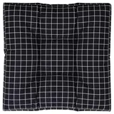 vidaXL Palettenkissen 80 x 80 x 12 cm schwarz kariert 1 St.