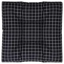vidaXL Palettenkissen 80 x 80 x 12 cm schwarz kariert 1 St.