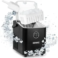 Duronic ICM12 BK Automatische Eiswürfelmaschine 8 Eiswürfel in 6-8 min, 1 L Wassertank, Leiser Kompressor bis 54dB