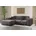 Eckcouch L form Wohnzimmer Couch SIENA stoff Poso Dunkelgrau Ottomane Links Dunkelgrau