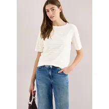 Cecil Rundhalsshirt Vanilleweiß M