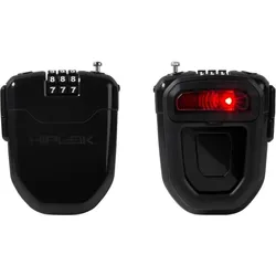 Hiplok FLX Wearable Retractable Combination Lock with Integrated Rear Light schwarz No Size