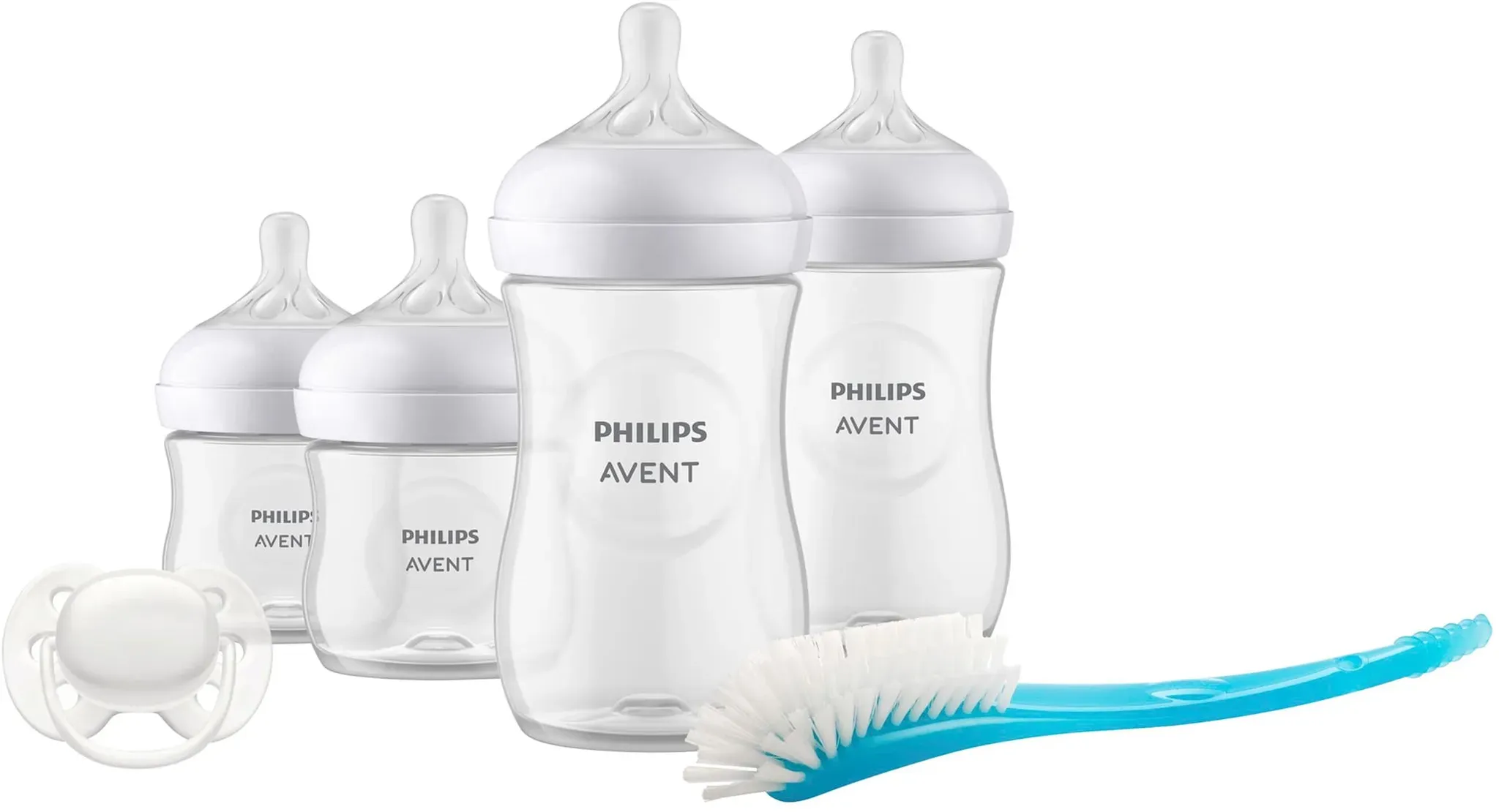 Philips Avent 4-tlg. Starter-Set, Natural Response, Flaschen, ab Geburt, transparent
