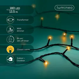 Kaemingk LED-Lichterkette 180 LED 13,5 m Schwarz Warmweiß