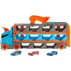 HOT WHEELS GVG37 2-in-1 Rennbahn-Transporter inkl. 3 Spielzeugautos