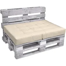 Beautissu Palettenkissen 120 x 80 x 15 cm beige 1 St.