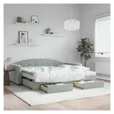 vidaXL Tagesbett 90 x 190 cm Hellgrau