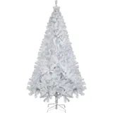 SALCAR Künstlicher Weihnachtsbaum 210 cm Weiss, Tannenbaum Künstlich mit Handschuhen und Metallständer, Christbaum als Weihnachtsdeko Innen