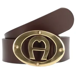 AIGNER Logo Gürtel Leder 105 cm braun