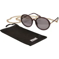 URBAN CLASSICS Sunglasses Cannes with Chain in Rot, Größe ONE SIZE