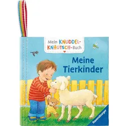 Mein Knuddel-Knautsch-Buch: Meine Tierkinder; weiches Stoffbuch, waschbares Badebuch, Babyspielzeug ab 6 Monate