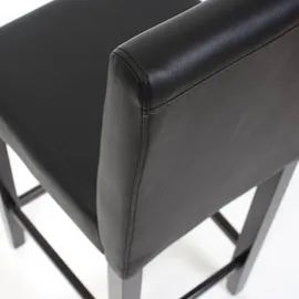 Mendler 2er-Set Barhocker M37 Kunstleder ~ schwarz