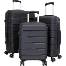 warenhandel könig Aruba Koffer-Set 3-tlg. schwarz