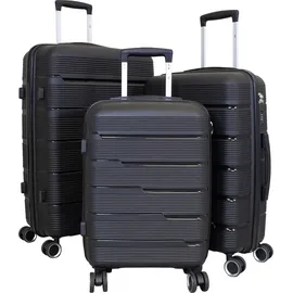 warenhandel könig Aruba Koffer-Set 3-tlg. schwarz