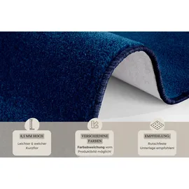 HANSE HOME Kurzflor-Teppich Nasty in blau – 200x300 cm