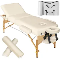 Tectake tectake® 3 Zonen Massageliege-Set Somwang mit Holzgestell, 218 x 102 x 90 cm