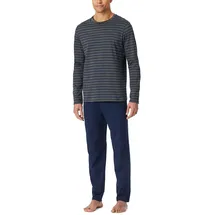 SCHIESSER Schlafanzug Casual Essentials Blau/Grau XL