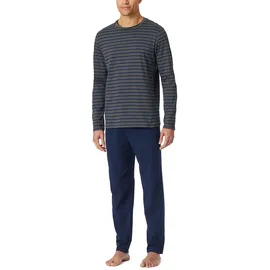 SCHIESSER Schlafanzug Casual Essentials Blau/Grau XL