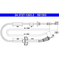 ATE Handbremsseil Hinten 24.3727-1303.2 für VOLVO V70 II |