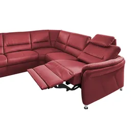 meinSofa Wohnlandschaft mit Boxspringpolsterung Donald ¦ rot ¦ Maße (cm): B: 330 H: 89 T: 262.0