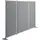 SOENNECKEN Stellwand stoffbespannt/Acrylglas 810mm grau